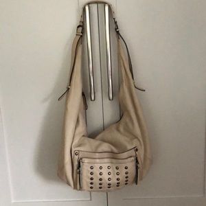 HYPE. Gorgeous soft leather hobo bag w/stud detail